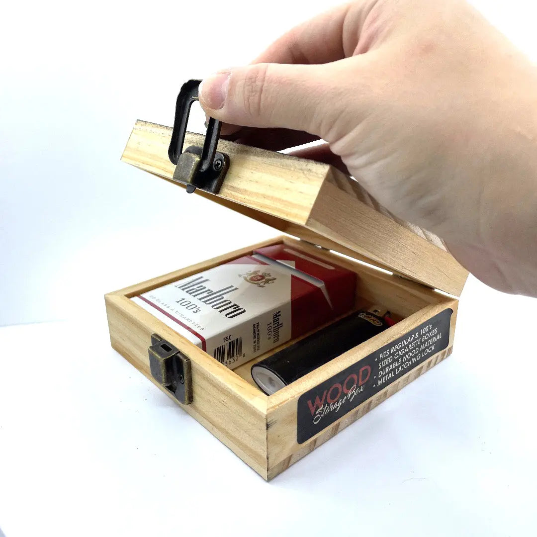 Wood Storage Box with Metal Latch - 6 Pieces Per Retail Ready Display 23224 SMOKEZILLA