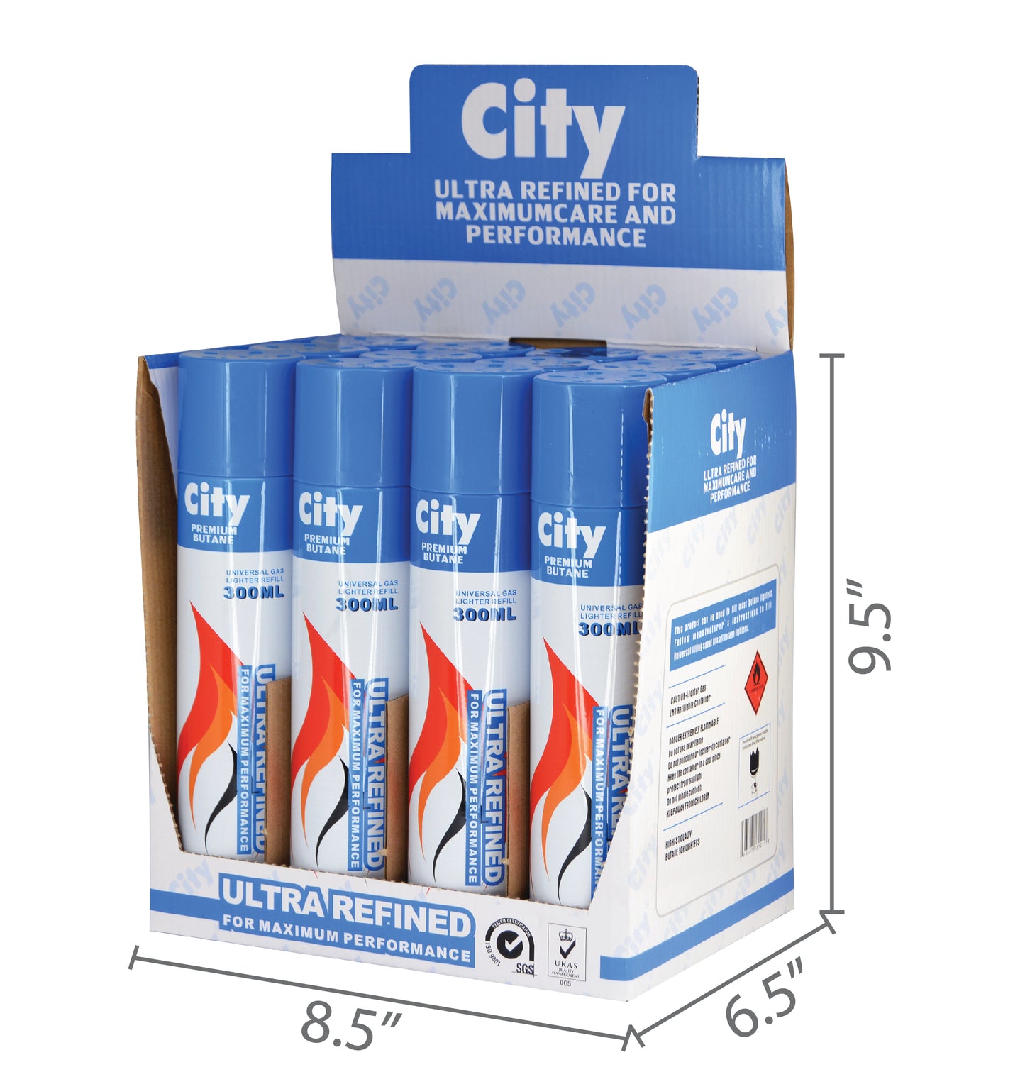 ITEM NUMBER 017031 300ML BUTANE 12 PIECES PER DISPLAY
