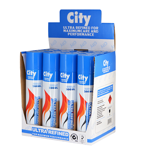 ITEM NUMBER 017031 300ML BUTANE 12 PIECES PER DISPLAY
