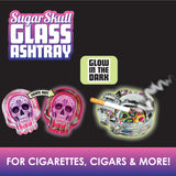 WHOLESALE SKULL GLASS ASHTRAY 6 PIECES PER DISPLAY 20120