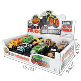 Friction Toy Car Monster Truck Road Warrior Assortment - 8 Pieces Per Retail Ready Display 20475