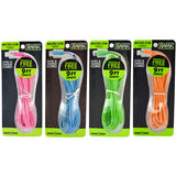 Charging Cable Glow in The Dark Flat USB to Micro USB 9FT - 12 Pieces Per Retail Ready Display 21068