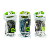 Charging Cable Elite Cloth USB to Lightning 9FT 2.4 Amp- 3 Pieces Per Pack 21156