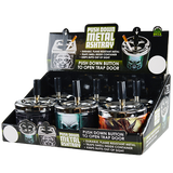 Push Down Metal Ashtray - 6 Per Retail Ready Display 21548