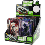 Glass Ashtray with LED Light-Up Design - 6 Per Retail Ready Display 21756