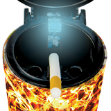 Full Print Butt Bucket Ashtray with LED Light - 6 Per Retail Ready Display