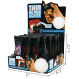 WHOLESALE THIN CIGARETTE PACK LIGHTER 16 PIECES PER DISPLAY 21806