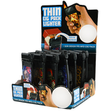 WHOLESALE THIN CIGARETTE PACK LIGHTER 16 PIECES PER DISPLAY 21806