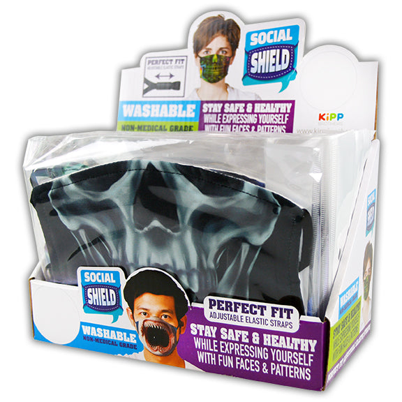 ITEM NUMBER 021889 PRINTED FACE COVERING 24 PIECES PER DISPLAY