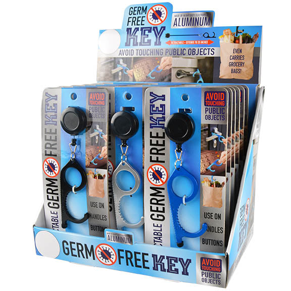 ITEM NUMBER 021890 ALUMINUM GERM FREE KEY 18 PIECES PER DISPLAY