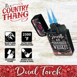 Country Girl Dual Torch Lighter - 15 Pieces Per Retail Ready Display 21909