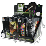 Metal Butt Bucket Ashtray - 12 Per Retail Ready Display 21916