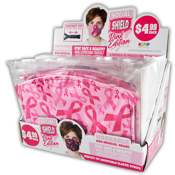 ITEM NUMBER 021933 PINK PRINTED FACE COVER 24 PIECES PER DISPLAY