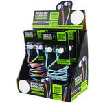 Wired Earbuds Iridescent with Mic - 6 Pieces Per Retail Ready Display 21946 GADGET GEAR