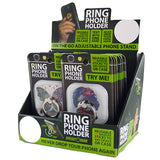 Ring Phone Holder Acrylic - 12 Pieces Per Retail Ready Display 21967