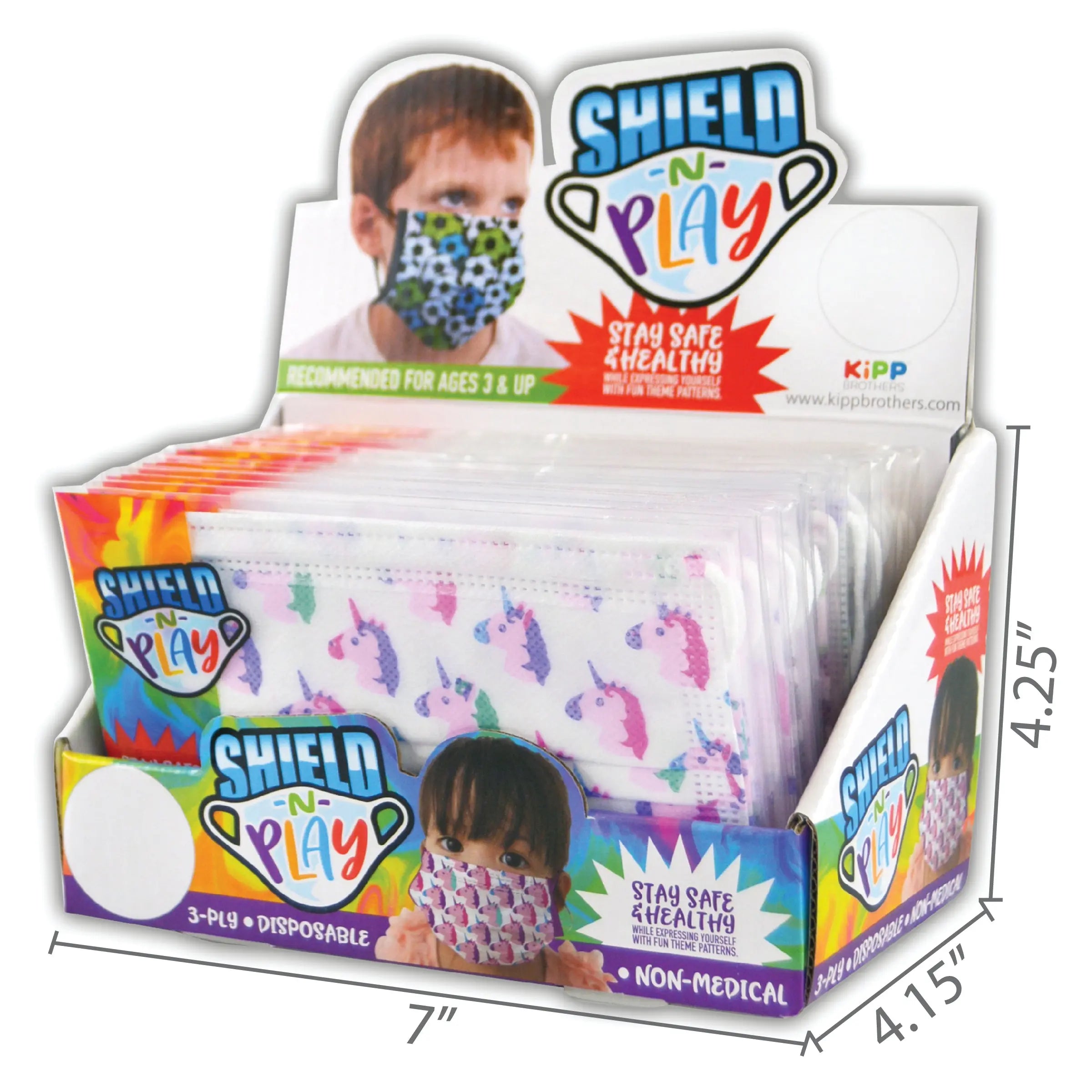 Kids Printed Face Cover 24 Pieces Per Retail Ready Display 21977 KIPP BROTHERS