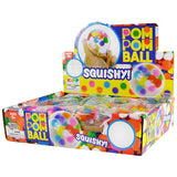 Squish and Squeeze Pom Pom Water Ball - 12 Pieces Per Retail Ready Display 22054