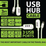 Charging Hub USB 3 Port USB 5 Amp - 6 Pieces Per Retail Ready Display 22084