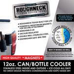 Metal Insulated Magnetic Can and Bottle Cooler - 6 Pieces Per Retail Ready Display 22139 ROUGHNECK