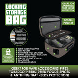 Smell Proof Canvas Lock Bag with Tool Organizer- 4 Pieces Per Retail Ready Display 22154