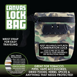 WHOLESALE CANVAS LOCK BAG 6 PIECES PER DISPLAY 22155