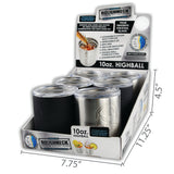 12 oz Insulated Stainless-Steel High Ball Cup - 6 Pieces Per Retail Ready Display 22267