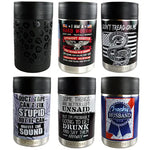 Metal Insulated 12 Oz Can Cooler - 6 Pieces Per Retail Ready Display 22269 ROUGHNECK