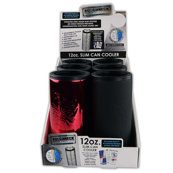 ITEM NUMBER 022270 METAL SLIM CAN COOLER 6 PIECES PER DISPLAY