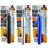 Expandable Stainless-Steel Straw with Carabineer - 12 Pieces Per Retail Ready Display 22285