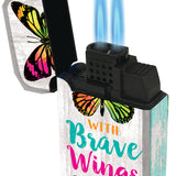 Butterfly Dual Torch Lighter - 12 Pieces Per Retail Ready Display 22336