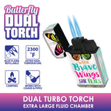 WHOLESALE BUTTERFLY DUAL TORCH 12 PIECES PER DISPLAY 22336