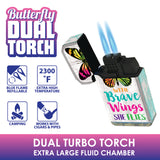 Butterfly Dual Torch Lighter - 12 Pieces Per Retail Ready Display 22336