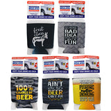Neoprene Magnetic Can and Bottle Cooler Coozie - 6 Pieces Per Retail Ready Display 22428