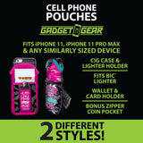 Cell Phone Pouch Neoprene with Pocket - 6 Pieces Per Retail Ready Display 88324