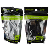 Charging Cable USB to Micro USB 3FT - 6 Pieces Per Pack 22447