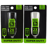 Car Charger with Dual USB Ports 2.1 Amp - 3 Pieces Per Pack 22459 GADGET GEAR