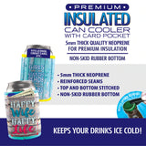Neoprene Can and Bottle Cooler with Card Pocket - 6 Pieces Per Retail Ready Display 26453