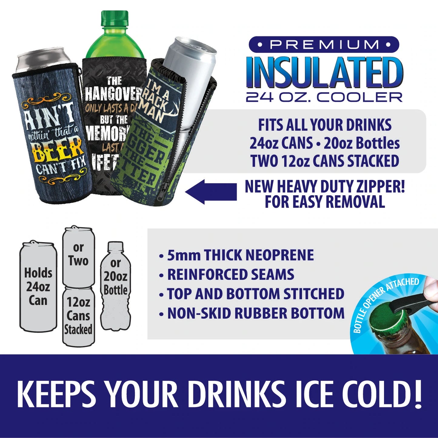 ITEM NUMBER 026584 HIGHWAY 24OZ CAN COOLER A 6 PIECES PER DISPLAY