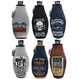 Neoprene 16 Oz Biker Bottle Suit Coozie - 6 Per Retail Ready Display 22478