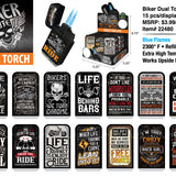 Biker Dual Torch Lighter - 15 Pieces Per Retail Ready Display 22480