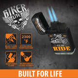 Biker Dual Torch Lighter - 15 Pieces Per Retail Ready Display 22480