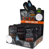 Biker Dual Torch Lighter - 15 Pieces Per Retail Ready Display 22480