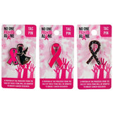 Breast Cancer Awareness Pink Tac Pin - 12 Pieces Per Retail Ready Display 22503 NOVELTY INC