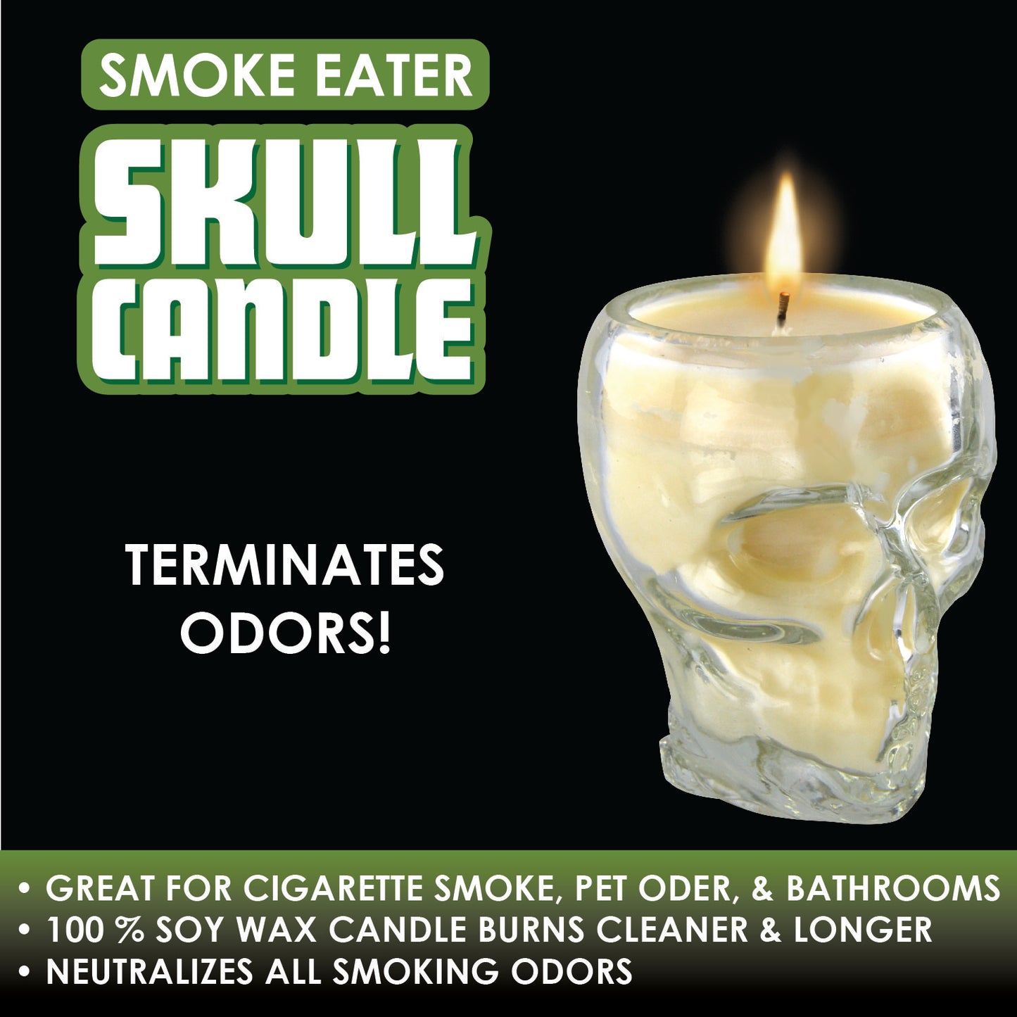 ITEM NUMBER 022543 SKULL SMOKERS CANDLE 6 PIECES PER DISPLAY