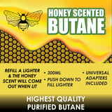 300ML Bulk Smokezilla Scented Honey Butane Refill- 6 Pieces Per Retail Ready Display 22549