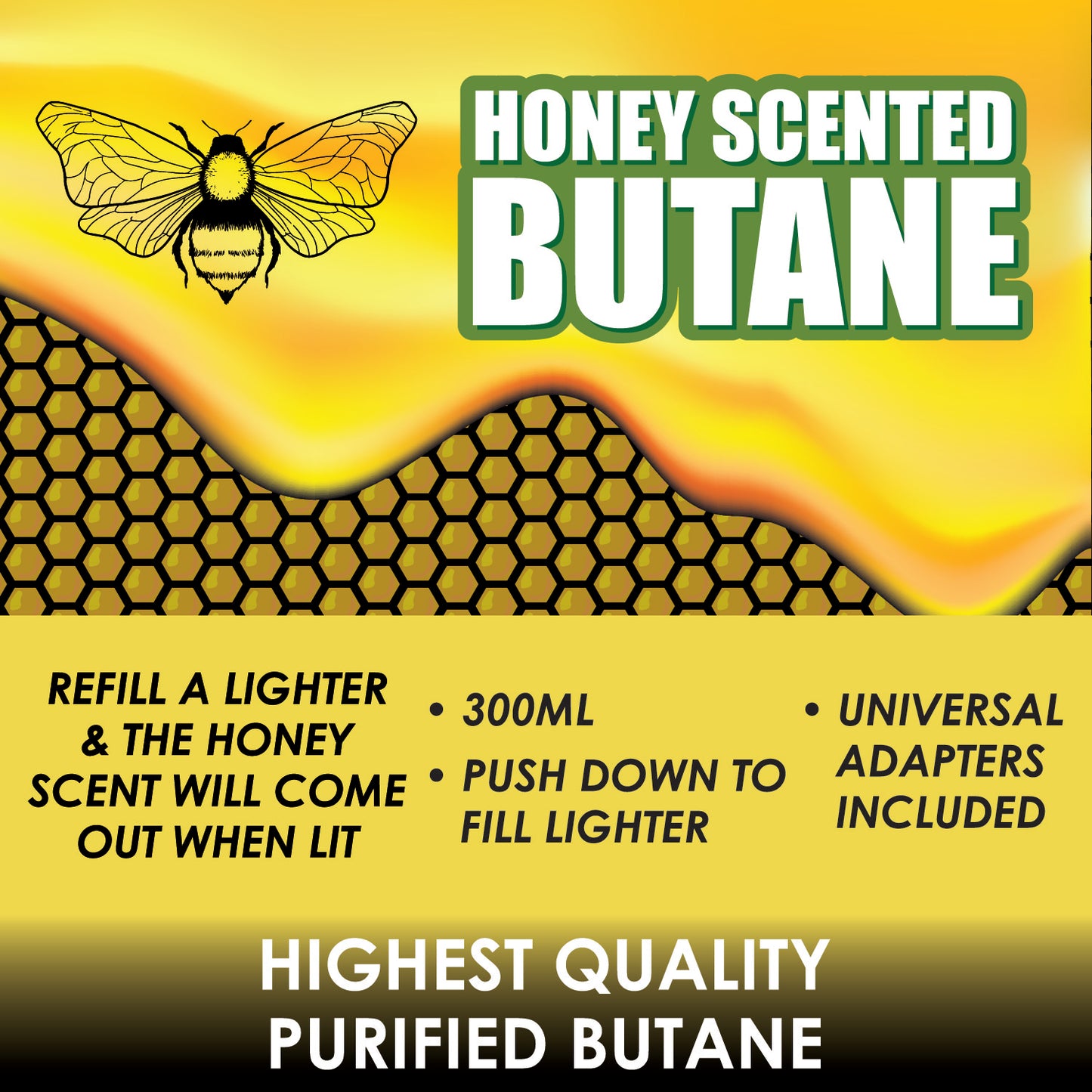 ITEM NUMBER 022549 SMOKEZILLA SCENTED 300ML BUTANE HONEY 6 PIECES PER DISPLAY