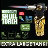 Magnum XXL Skull Torch Lighter - 6 Pieces Per Retail Ready Display 22593