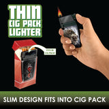 WHOLESALE THIN CIGARETTE PACK LIGHTER 16 PIECES PER DISPLAY 22607