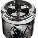 Push Down Metal Ashtray- 6 Per Retail Ready Wholesale Display 22639