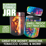 Smell Proof Metal Storage Jar with Full Print- 12 Pieces Per Retail Ready Display 22675